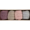 Combo Box Calcetines Suela Antideslizante Algodón Misty Plum, Sand, Soft Pink, Grey Melange