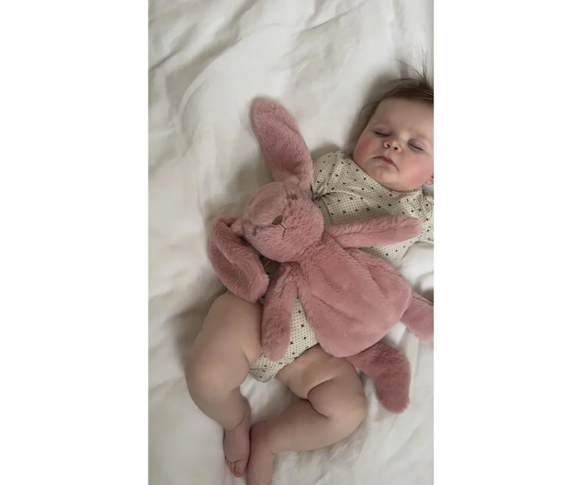 Conejito de Peluche Houston con Peso Rosa Personalizable