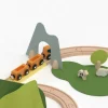Conjunto de Trenes de Madera Naturaleza