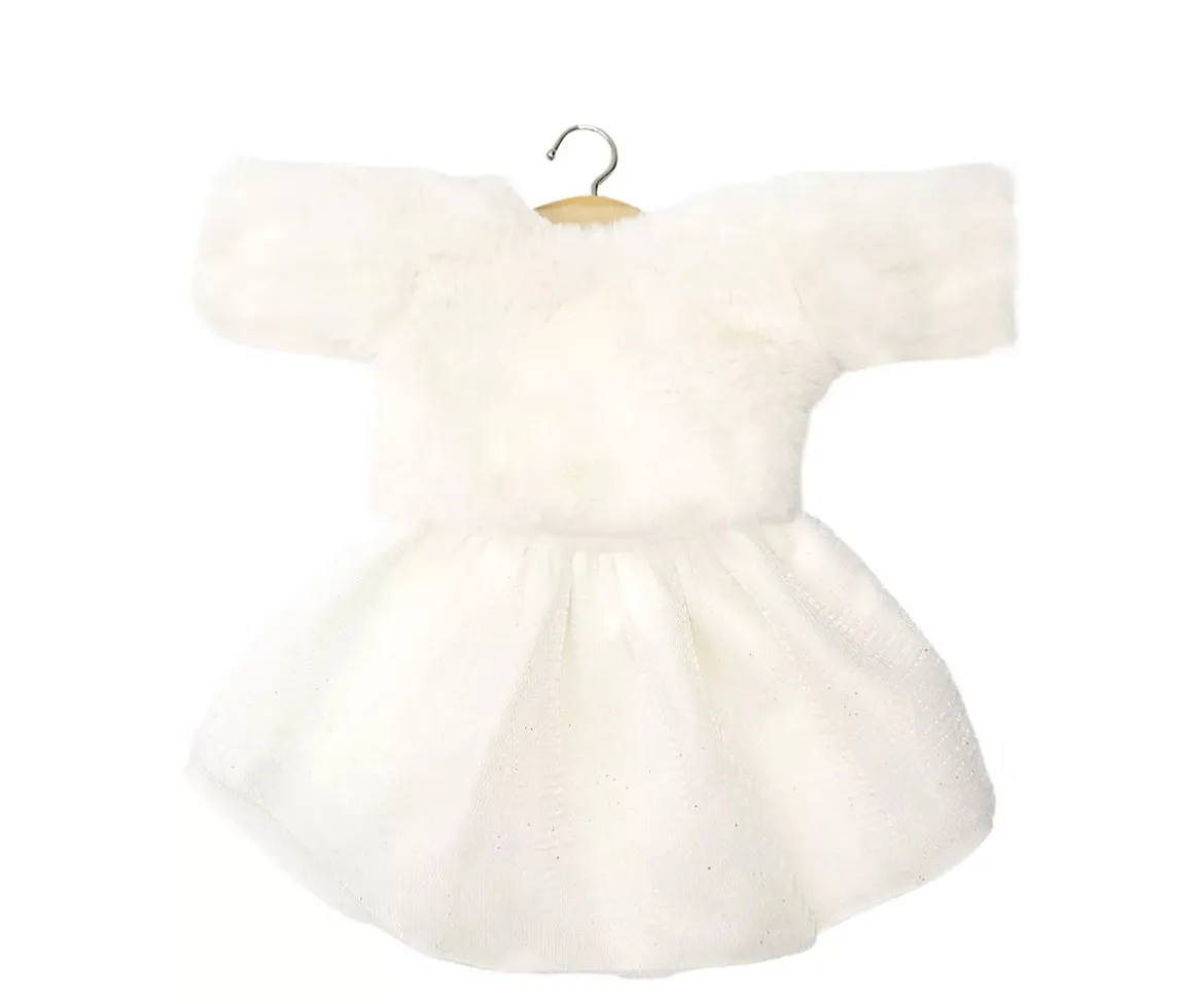 Conjunto Kaya para Muñeco Gordis con Jersey de Pelo Sintético y Tutú Blanco