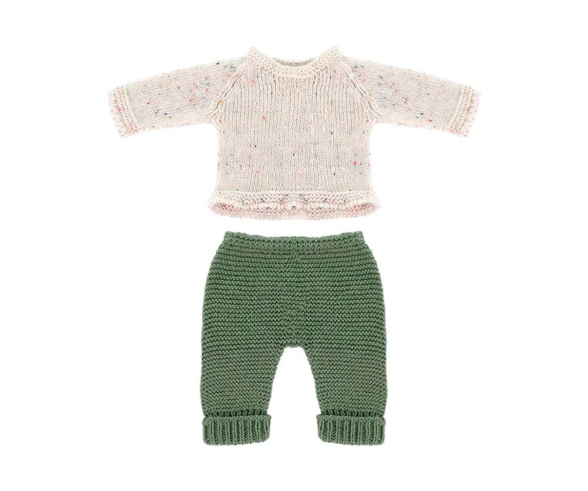 Conjunto Punto Jersey y Pantalón Muñeco 32 cm