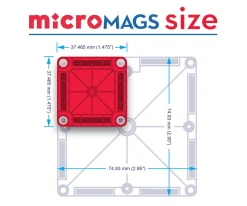 Construcción Magna-Tiles microMAGS 70 piezas