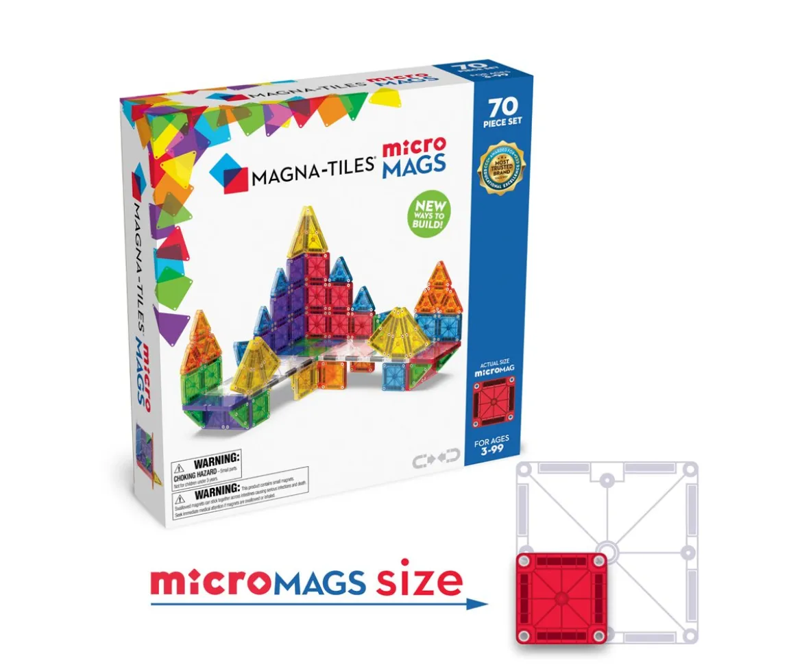 Construcción Magna-Tiles microMAGS 70 piezas