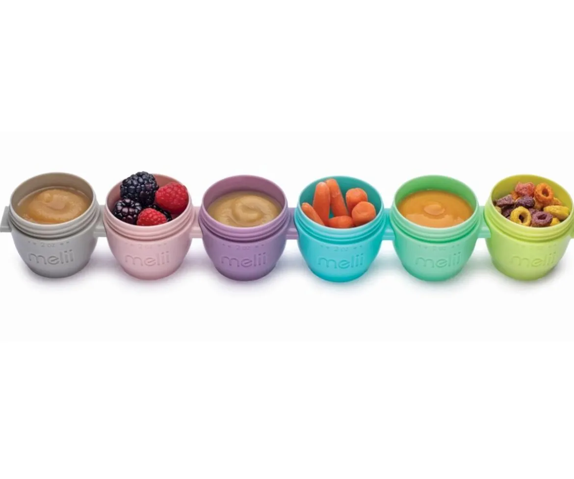 6 Contenedores Porta Alimentos Multicolor