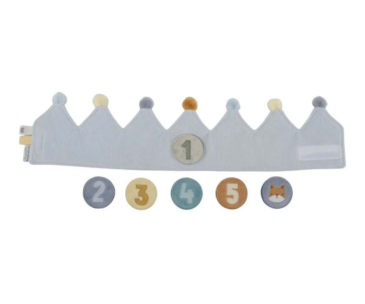 Corona Cumplaños con Números Azul