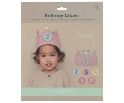 Corona Cumplaños con Números Rosa