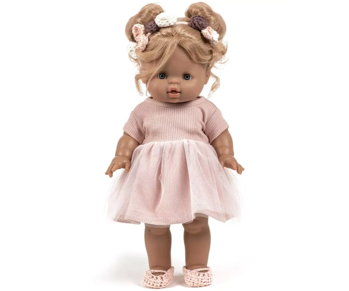 Corona de Flores de Ganchillo Rose para Muñeco Gordis