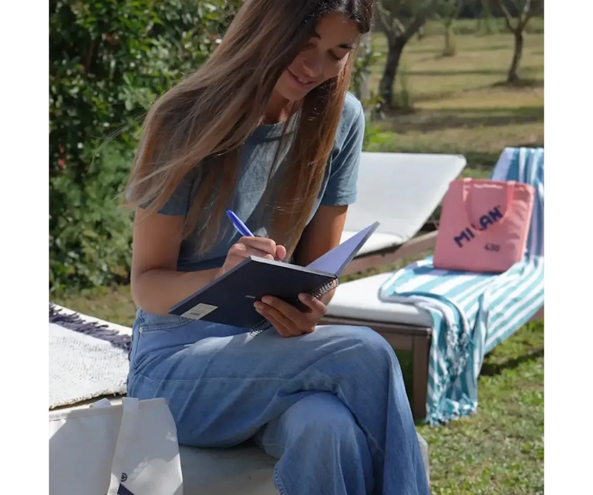 Cuaderno A5 con Tapa Dura Azul MILAN 340 Since 1918