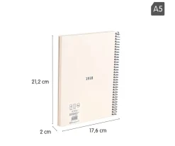 Cuaderno A5 con Tapa Dura Beige MILAN 340 Since 1918