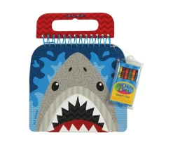 Cuaderno con Pegatinas y Crayones Tiburón