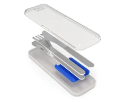 Cubiertos Acero Inox Azul