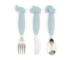 3 Cubiertos Antideslizantes Deer Friends azul