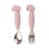 2 Cubiertos Antideslizantes Deer Friends Rosa Empolvado