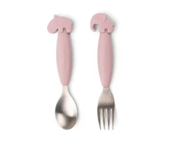 2 Cubiertos Antideslizantes Deer Friends Rosa Empolvado