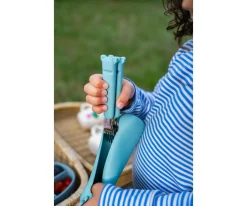 Cubiertos de Acero Inox con Funda Zoe Fog Blue