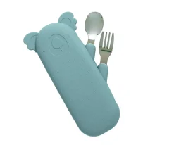 Cubiertos de Acero Inox con Funda Zoe Sea Green