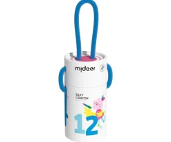 Cubo de 12 Crayones Silky Secado Rápido, Suaves y Lavables