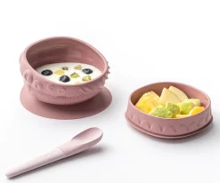 Cuenco de Silicona con Tapa y Ventosa Rasberry