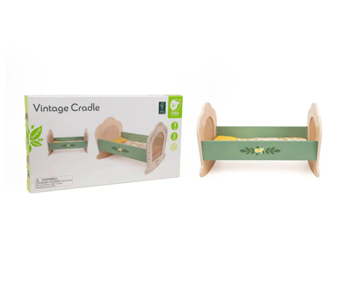 Cuna Balancín para Muñecas Vintage Green