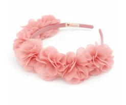 Diadema Tocado Floral Rosa