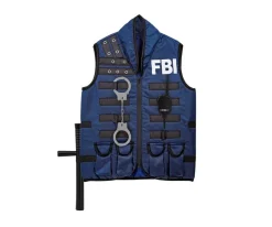 Disfraz Chaleco FBI Negro Azul