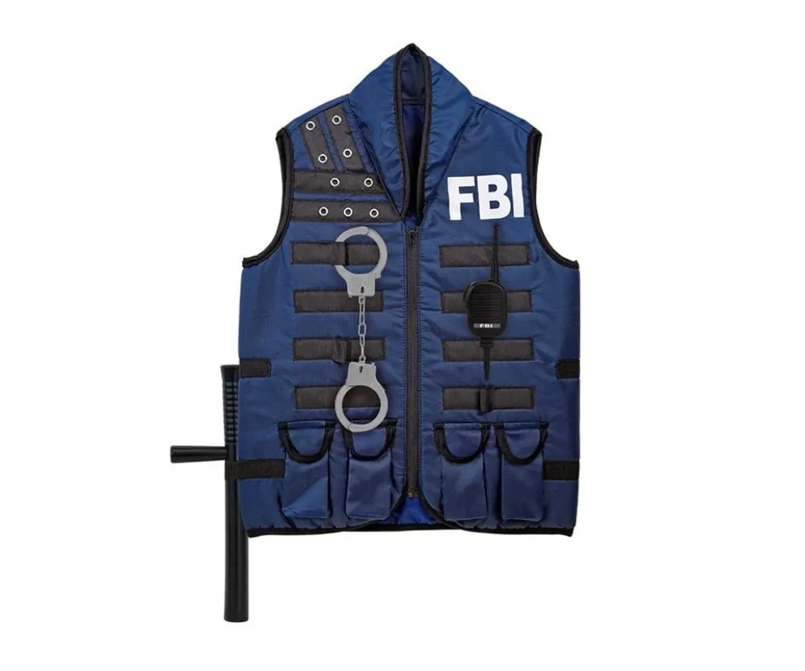 Disfraz Chaleco FBI Negro Azul