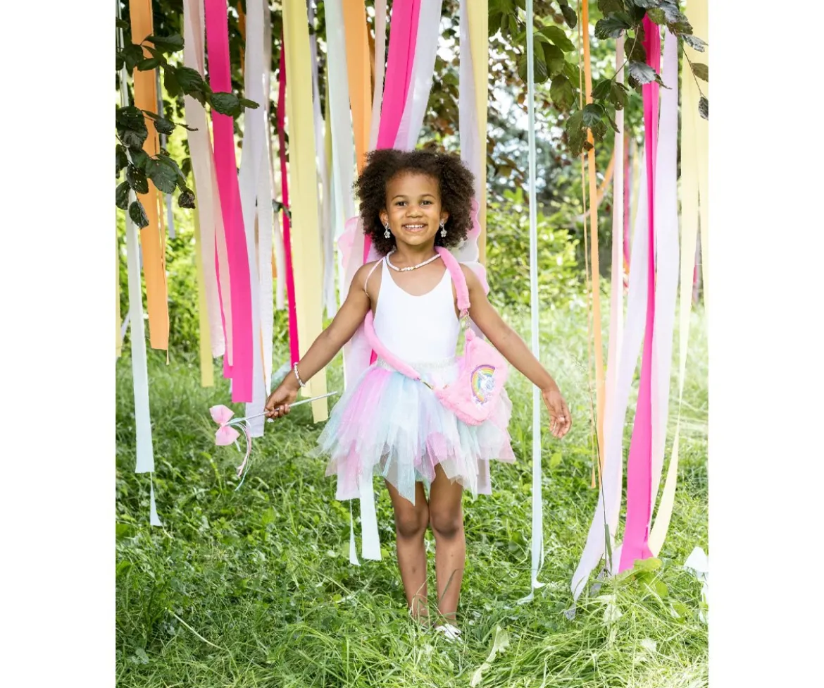 Disfraz Think Mint Falda y Alas Brillantes Rosa Menta T.4-6años