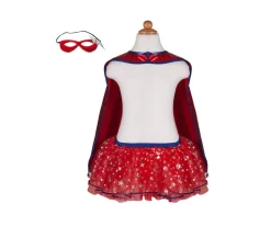 Disfraz Tutú Infantil Superhero, Capa y Antifaz 4-6 años
