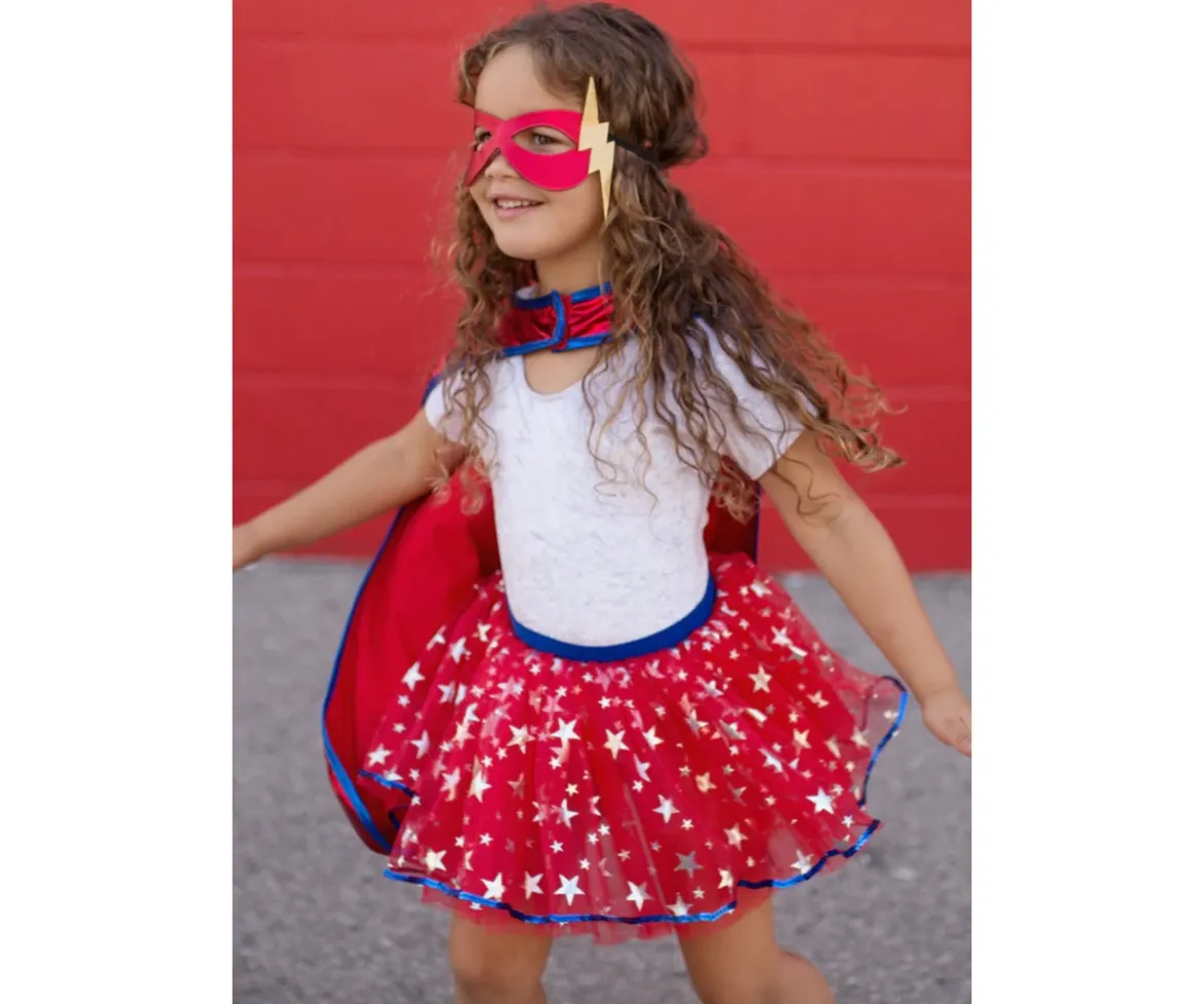 Disfraz Tutú Infantil Superhero, Capa y Antifaz 4-6 años