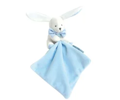 Doudou Conejito Azul Personalizable en Cajita Floral