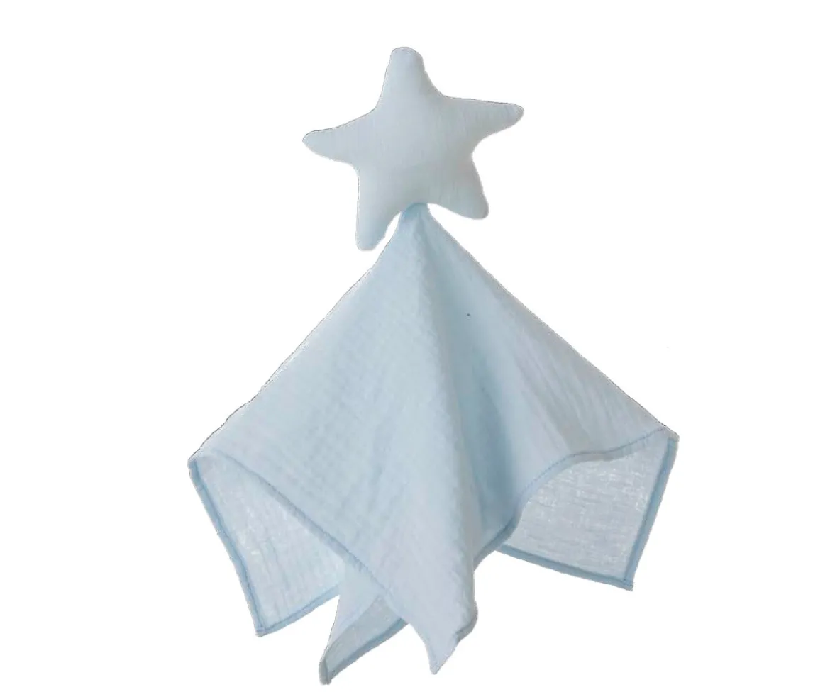 Dou-dou Estrella de Gasa de Algodón Personalizable Azul 36cm