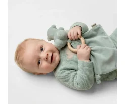 Doudou TOUS Baby con Anilla de Madera Personalizable Bruma