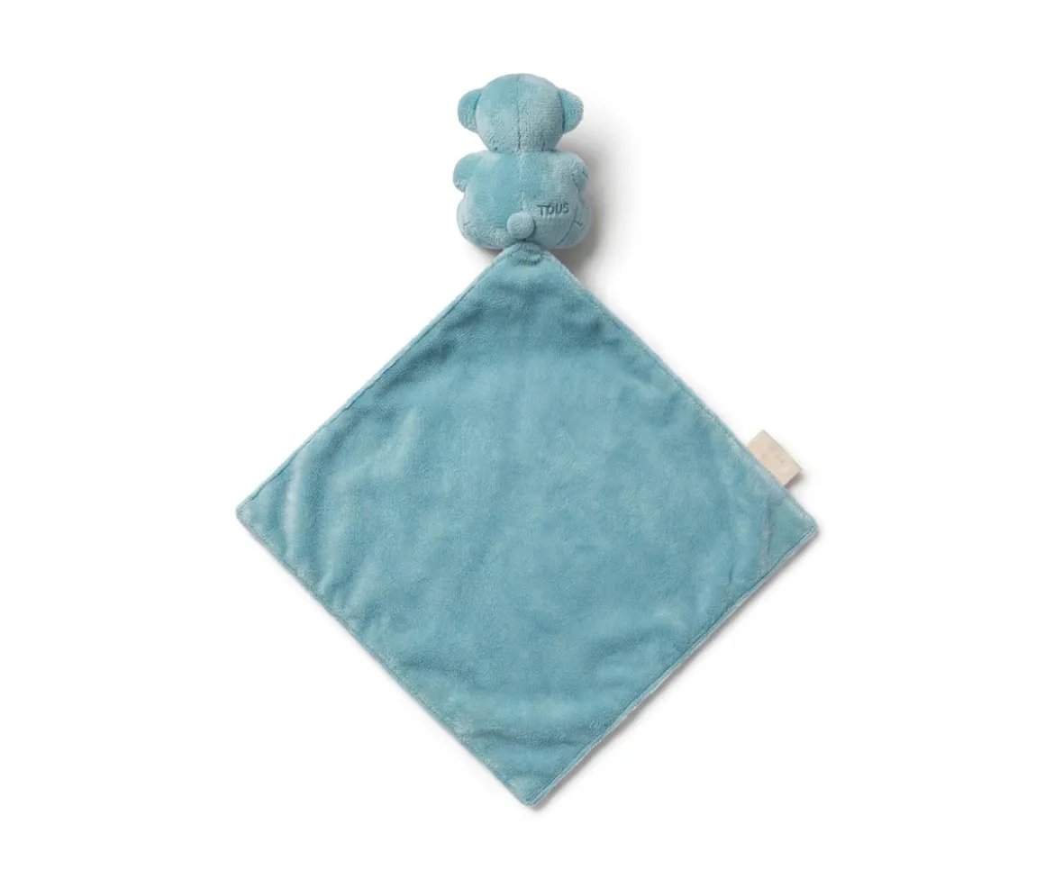 Doudou TOUS Baby con Anilla de Madera Personalizable Celeste