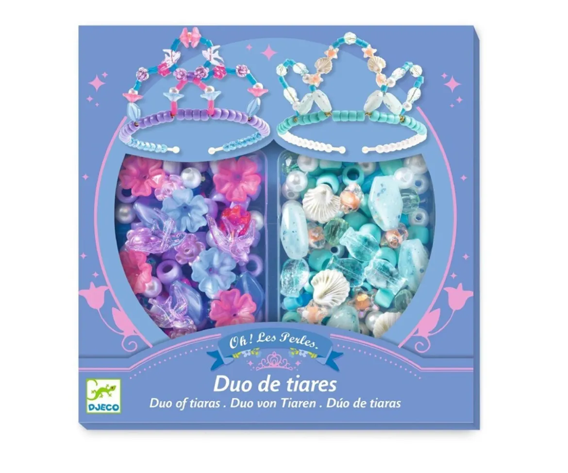 Duo de Tiaras Azul-Rosa