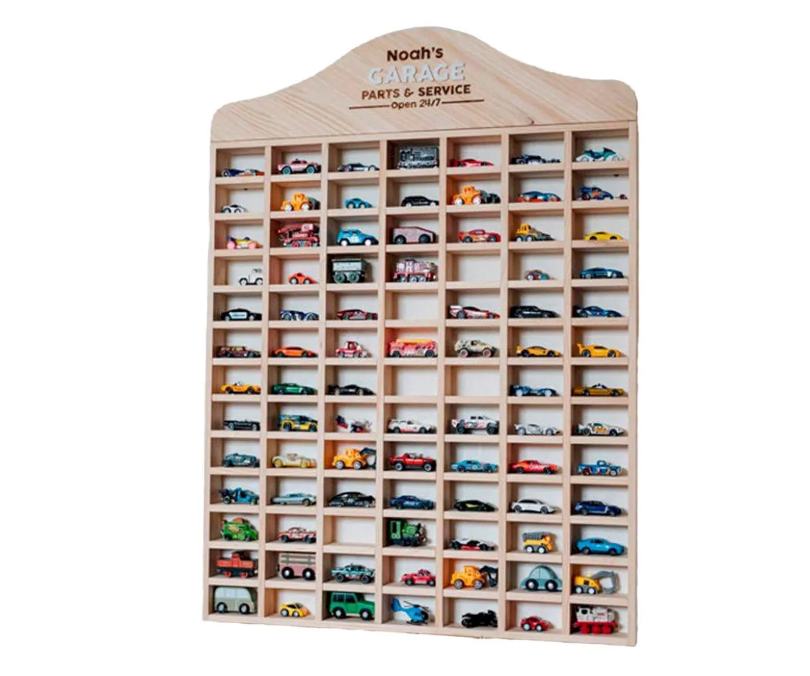 Estantería Grande de Madera para Coches de Juguete