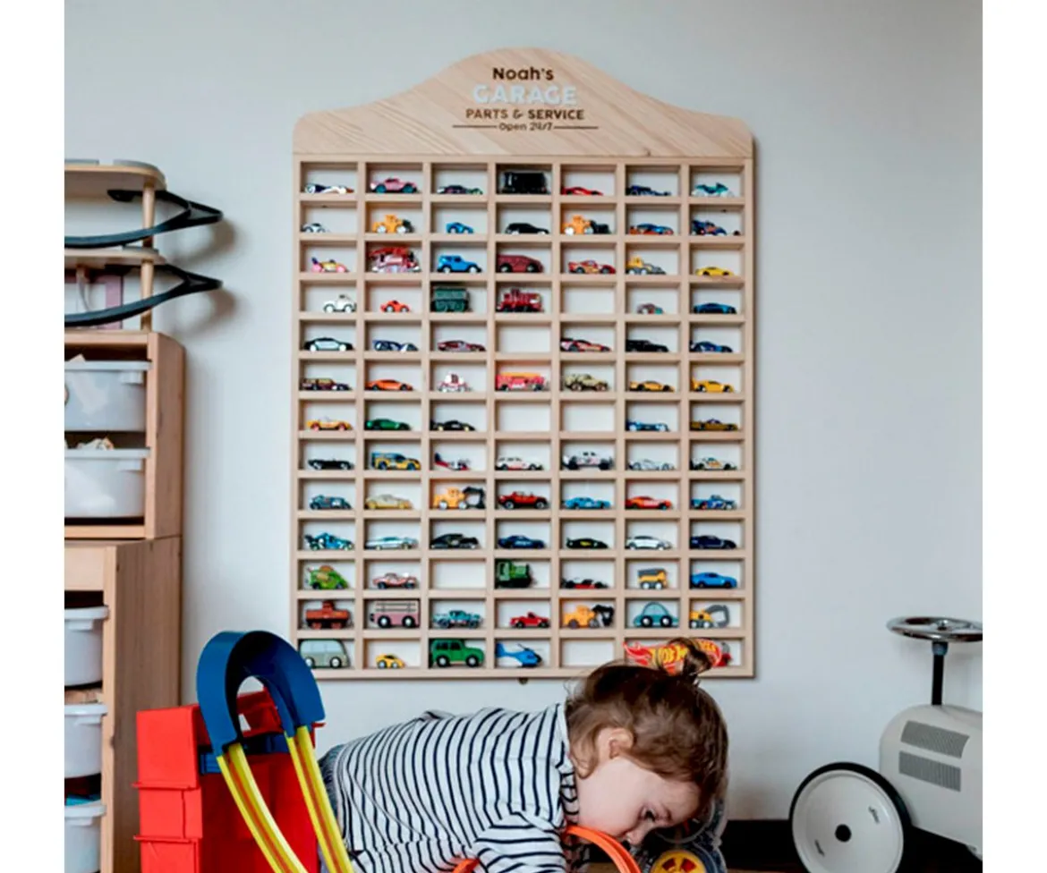 Estantería Grande de Madera para Coches de Juguete