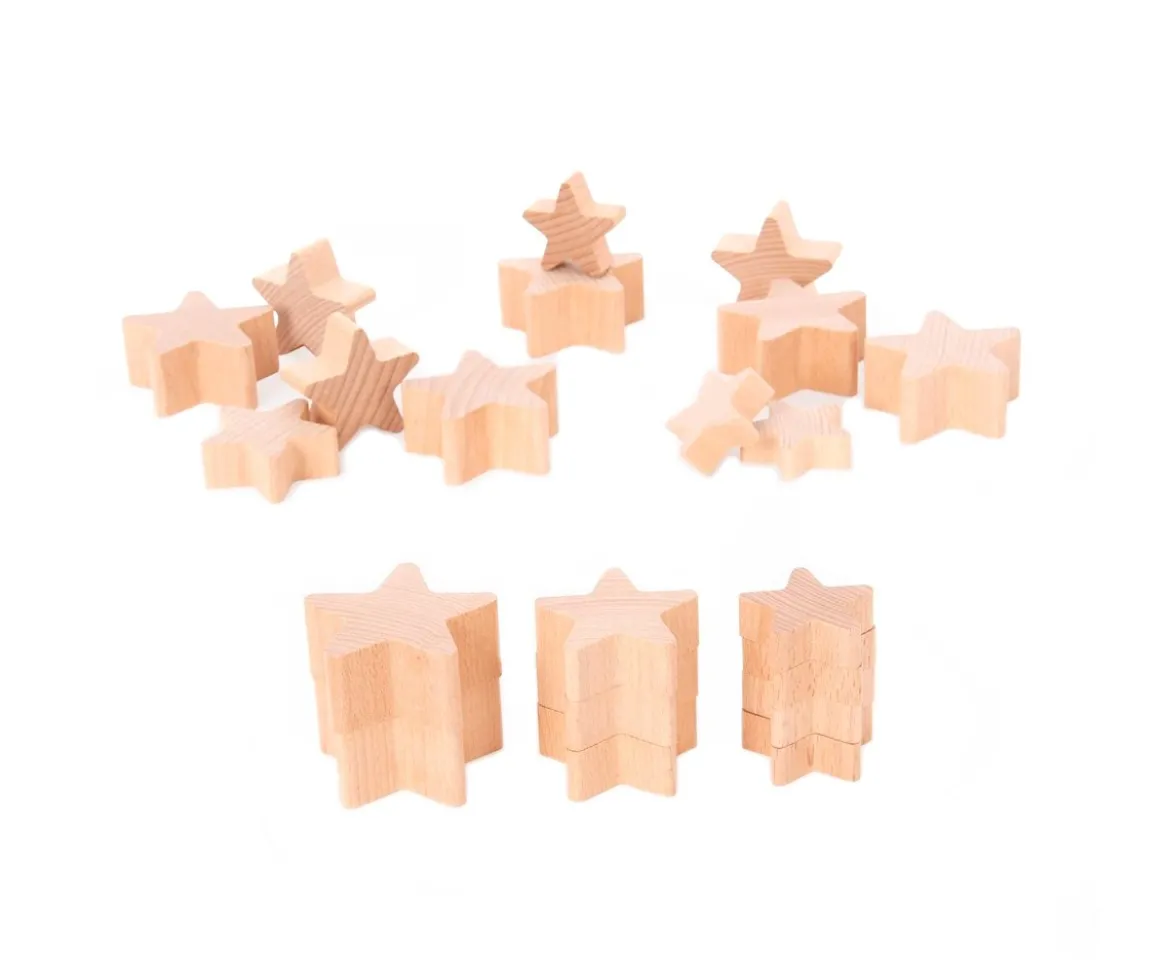 Estrellas Madera Natural