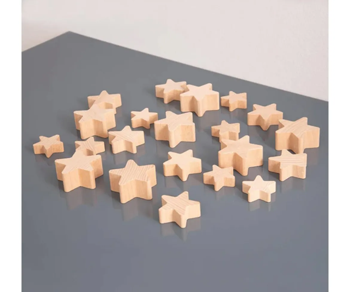 Estrellas Madera Natural