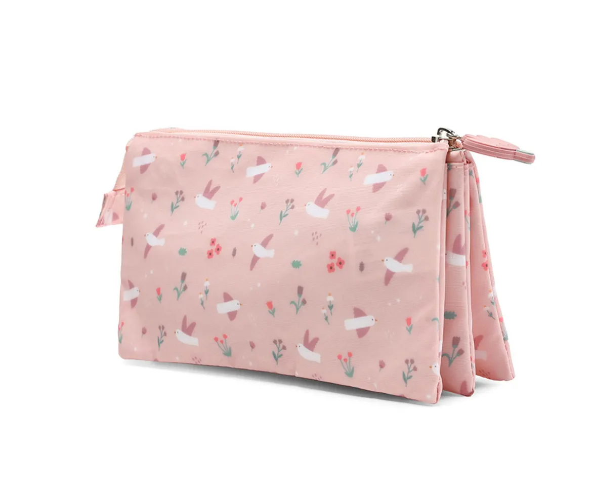 Estuche 3 Compartimentos Blossom Birds Personalizable