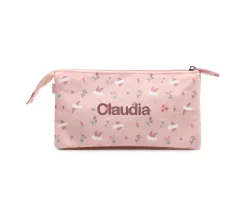 Estuche 3 Compartimentos Blossom Birds Personalizable
