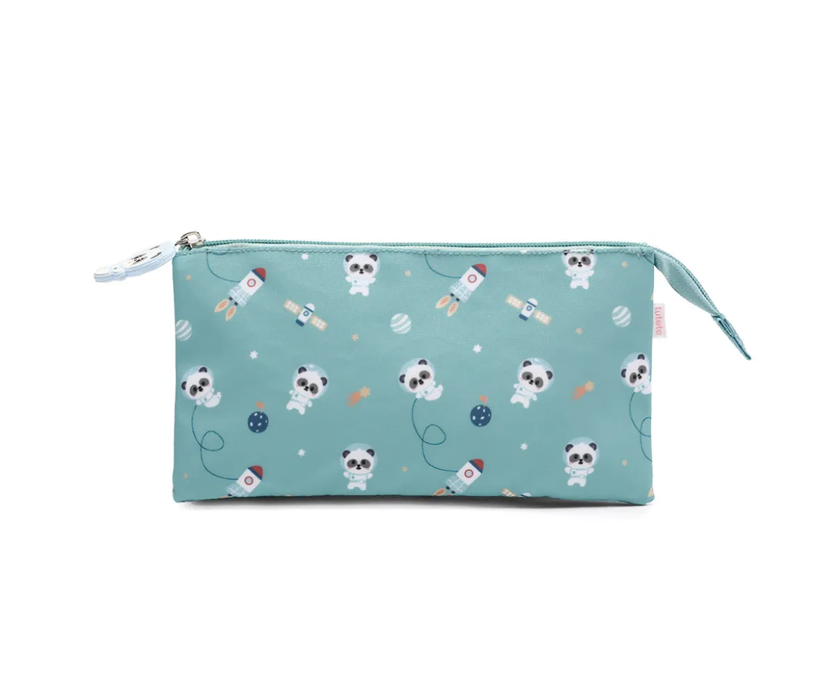 Estuche 3 Compartimentos Pandas in Space Personalizable