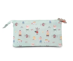 Estuche 3 Compartimentos The Three Little Pigs Personalizable