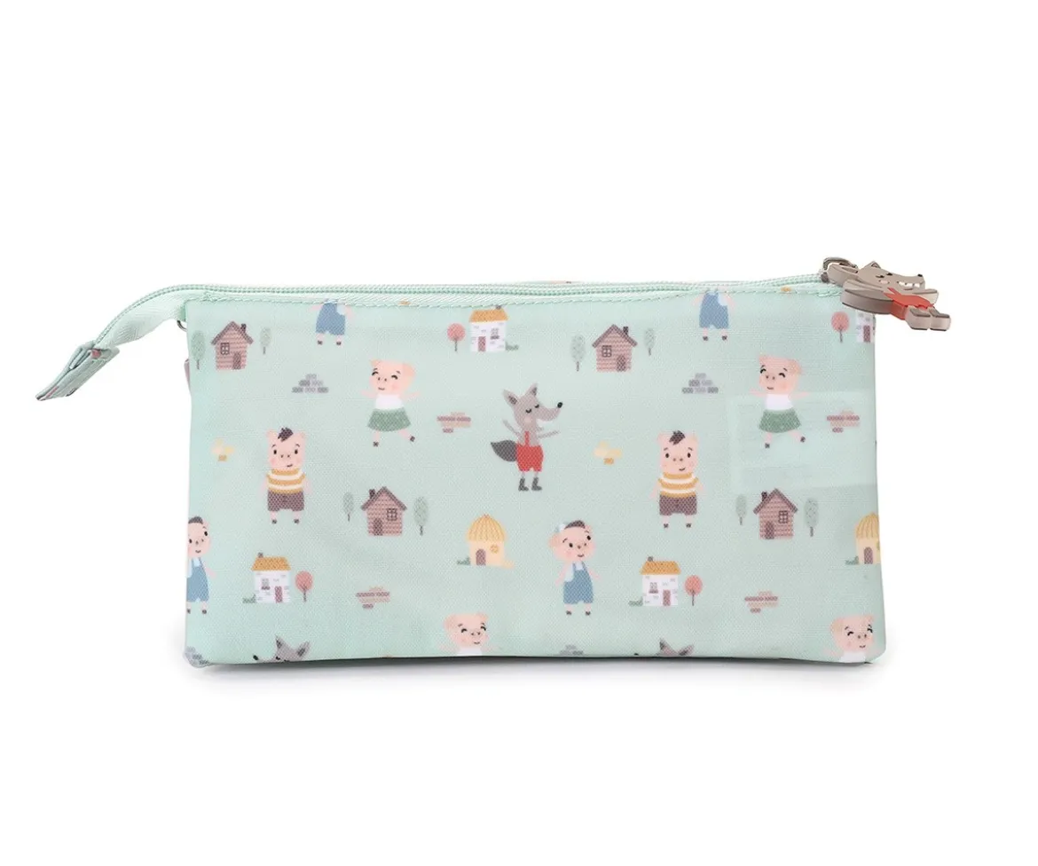 Estuche 3 Compartimentos The Three Little Pigs Personalizable