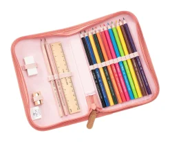 Estuche de Cremallera con Complementos Mariposas