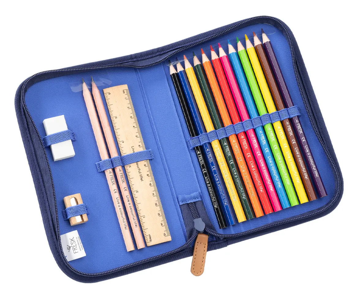 Estuche de Cremallera con Complementos Mono