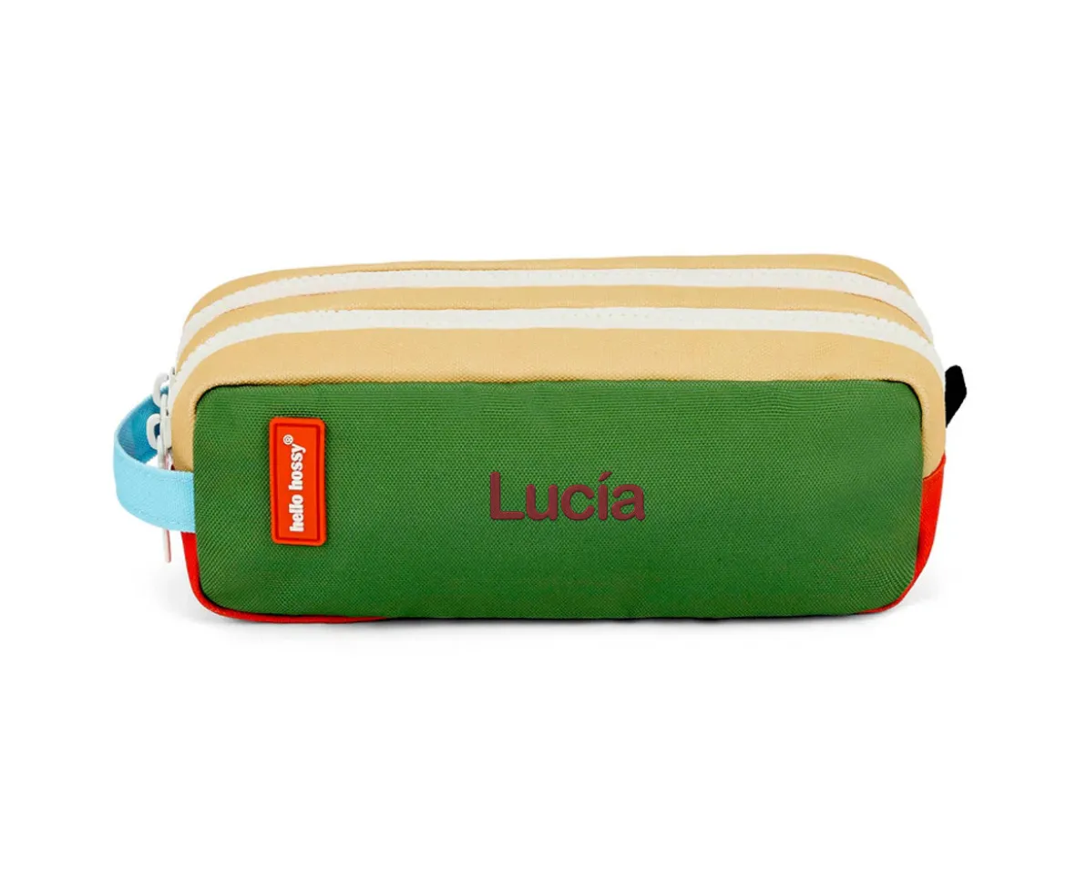 Estuche Doble Compartimento Mini Green Lake Personalizable