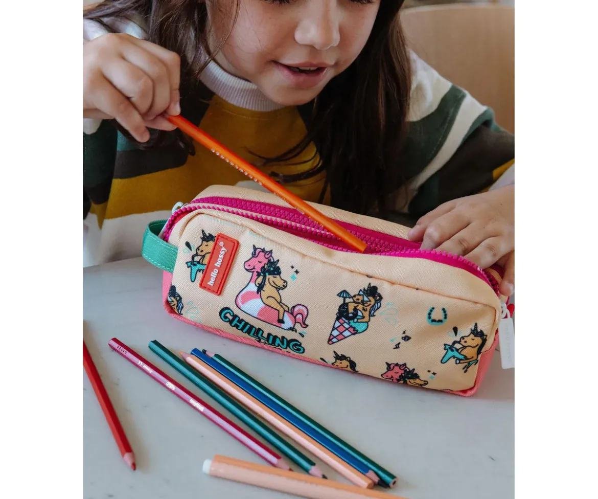 Estuche Doble Compartimento Unicorn Personalizable