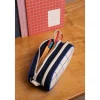 Estuche Doble Tricolor Cuadros Biege
