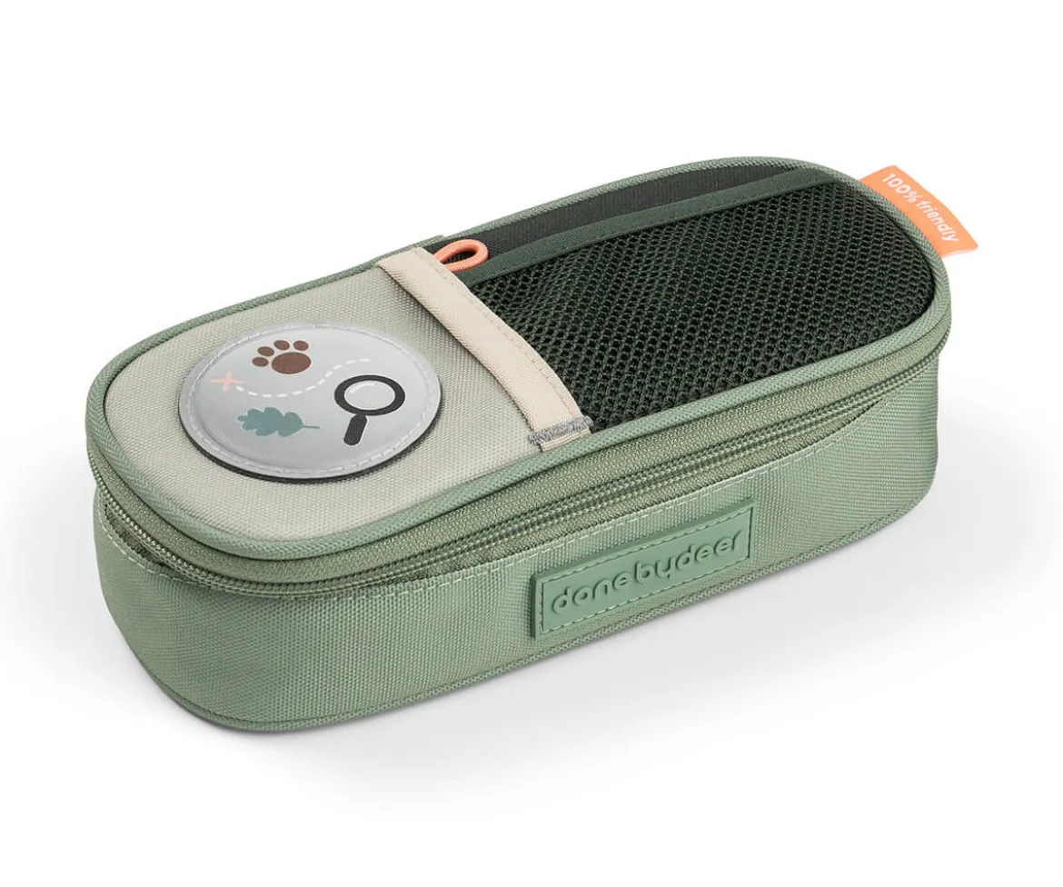 Estuche Escolar 2 Compartimentos Tiny Trails Green