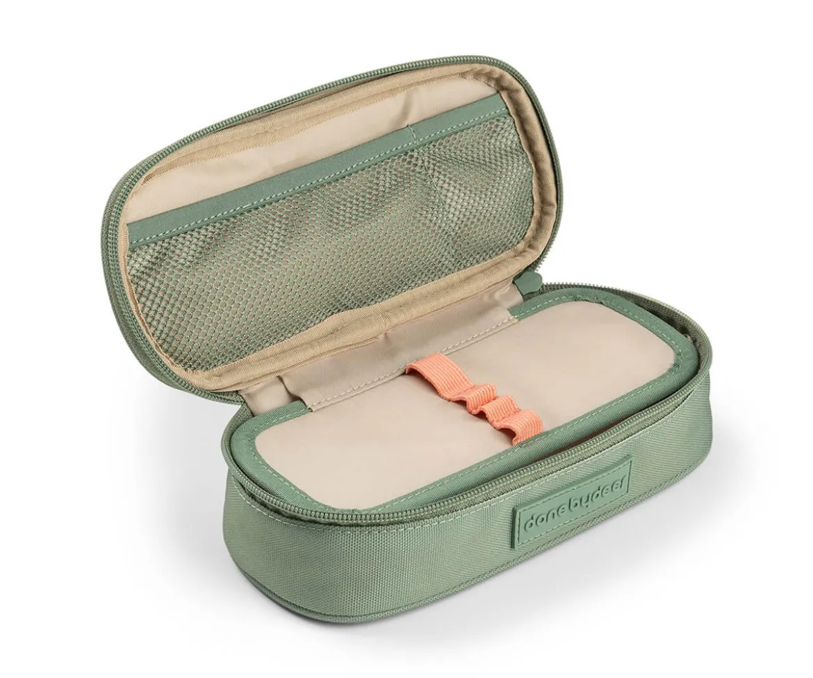 Estuche Escolar 2 Compartimentos Tiny Trails Green